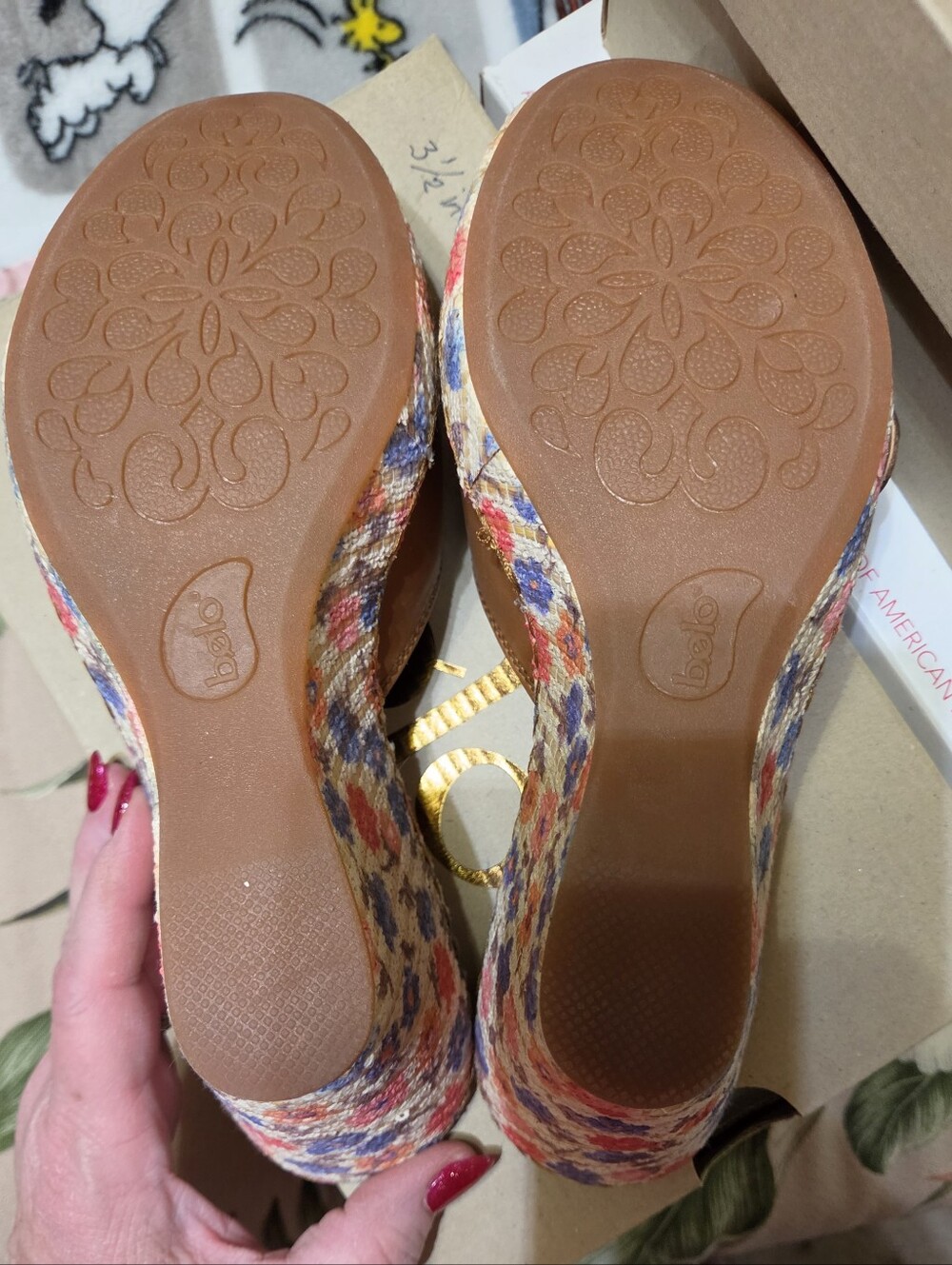 #269 Bolo-Zetta Slip On Wedged Sandals,sz.10 Asst.Colors Avail - Picture 9 of 11